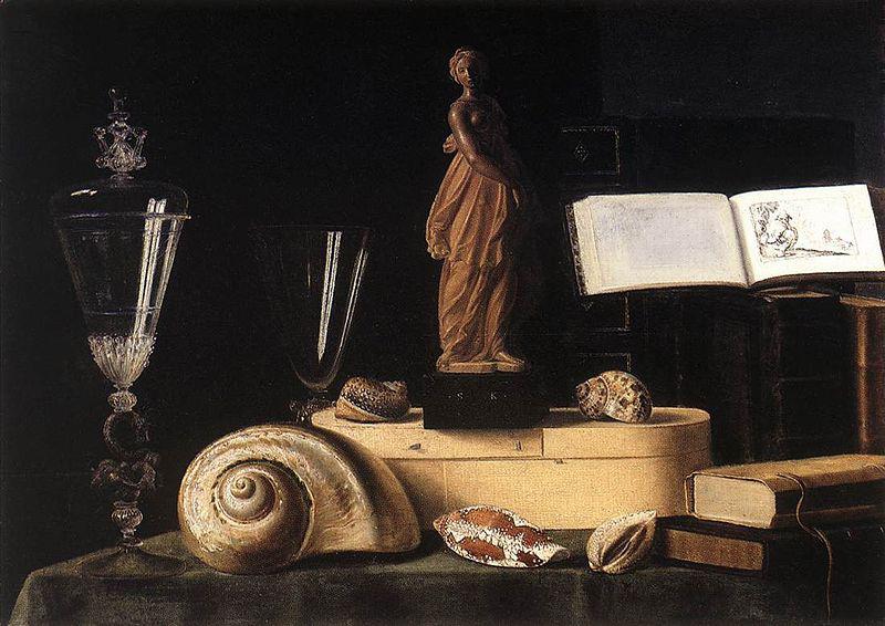 Sebastian Stoskopff Still-Life with Statuette and Shells